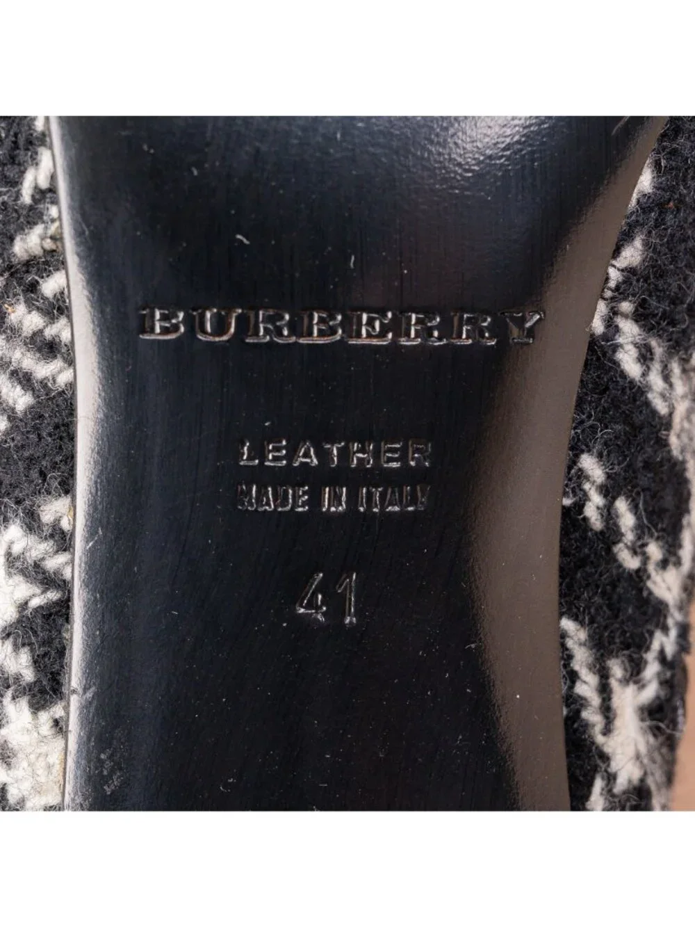 Burberry Women Twed Wool Pointy Toe Fashion Heel Knee Boots sz 11US EUR41 - Picture 6 of 9
